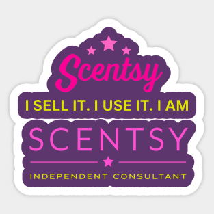 i sell it, i use it, i am scentsy independent consultant Sticker